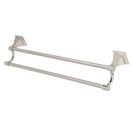 Kingston Brass BAH6123PN Monarch 24" Dual Towel Bar, Polished Nickel BAH6123PN